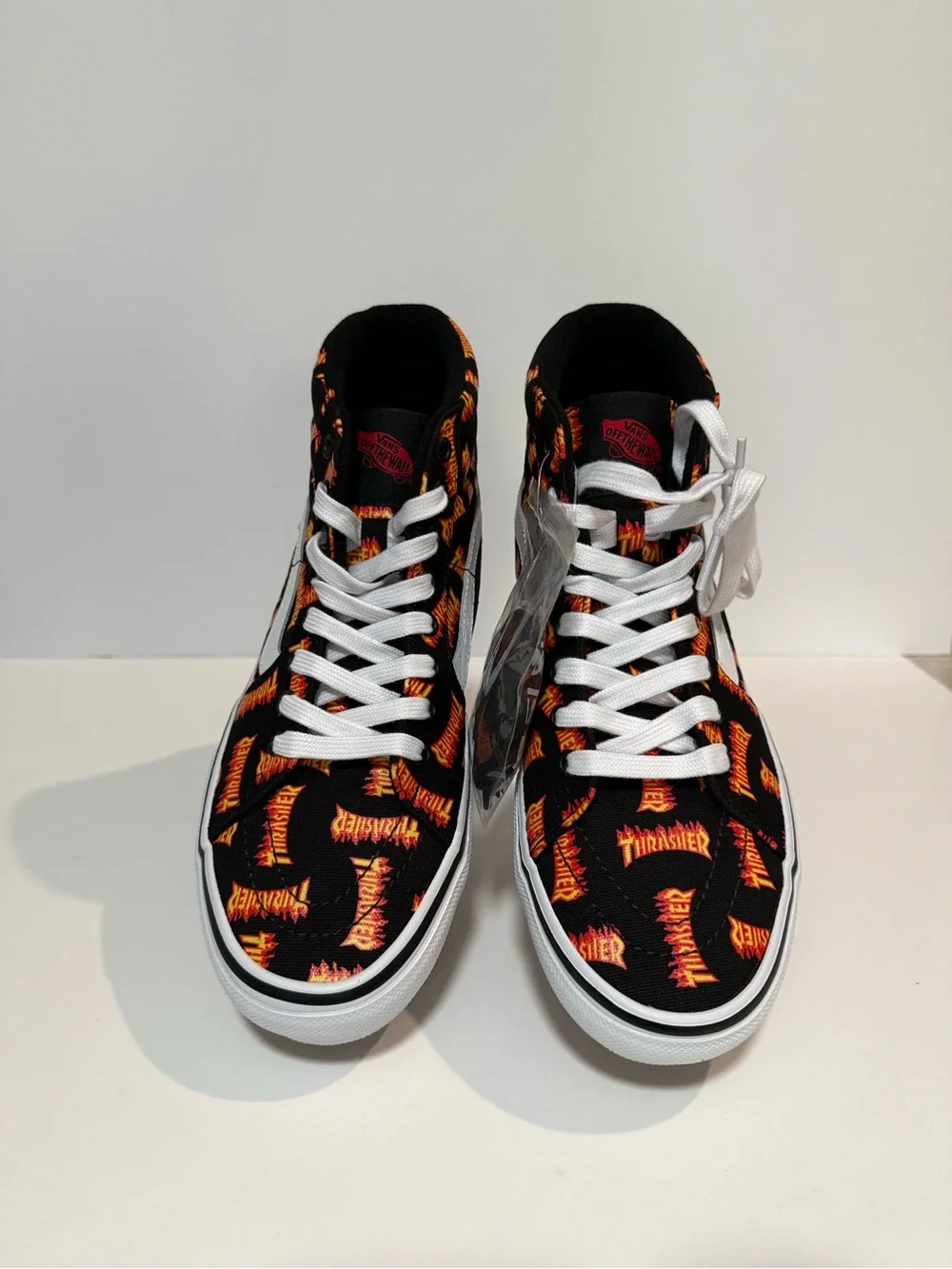 Vans Sk8-Hi Thrasher Flame Print High-Tops - Black, Orange, Yellow